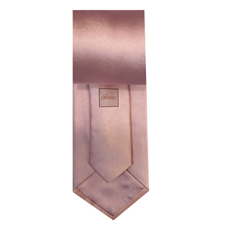 Brioni Pink Solid Silk Tie