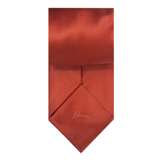 Brioni Red Solid Silk Tie