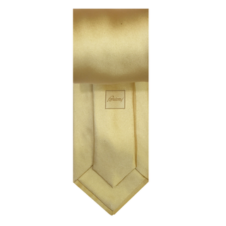 Brioni Gold Solid Silk Tie