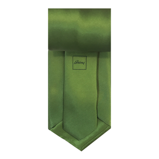 Brioni Green Solid Silk Tie