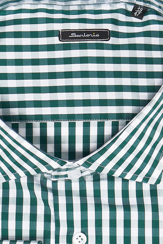 Sartorio Napoli by Kiton Green Plaid Shirt