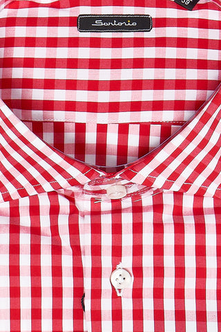 Sartorio Napoli by Kiton Red Plaid Shirt