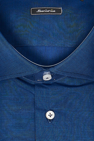 Sartorio Napoli by Kiton Solid Dark Blue Shirt