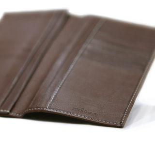 Kiton Brown Leather Bifold Wallet