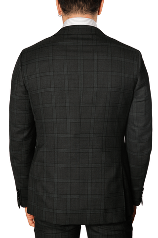 Carlo Barbera Midnight Grey Windowpane Wool Super 140's Suit