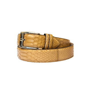 High Class Golden Brown Python Skin Belt