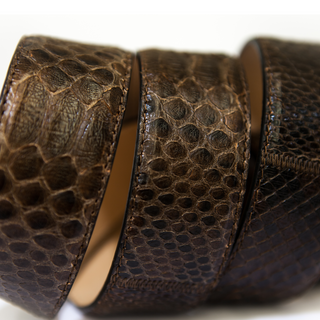 High Class Brown Python Skin Belt