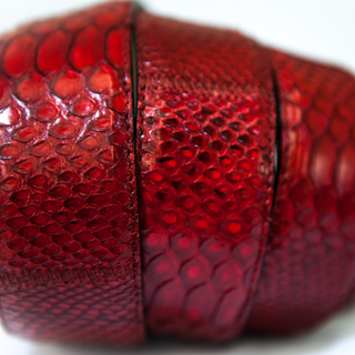 High Class Red Python Skin Belt