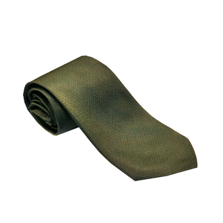 Pal Zileri Olive-Green Solid Silk Tie