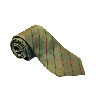 Pal Zileri Olive-Green Striped Silk Tie