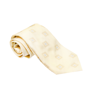 Pal Zileri Cream Patterned Silk Tie