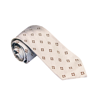 Pal Zileri Cream Pattern Silk Tie