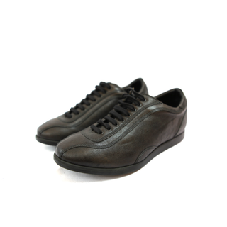 Kiton Dark Brown Leather Sneakers