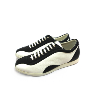 Kiton Black/White Leather Sneakers