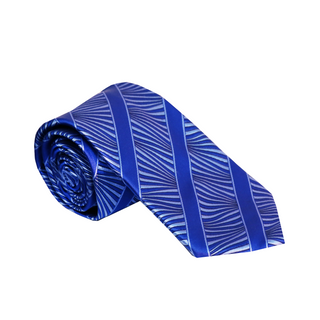 Zilli Blue Pattern Silk Tie
