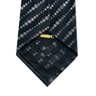 Zilli Black/ Silver Pattern Silk Tie