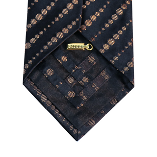 Zilli Black/ Gold Pattern Silk Tie