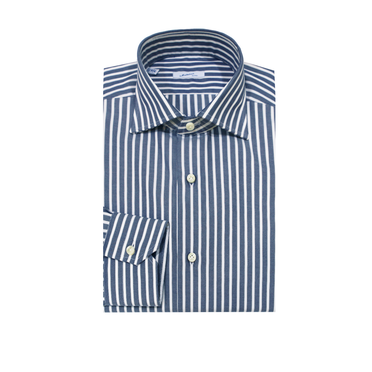 Mattabisch Cotton Shirt (Gray Stripes)