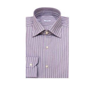 Mattabisch Purple Striped Cotton Shirt