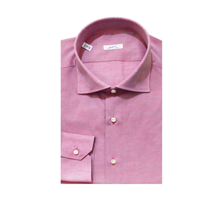 Mattabisch Pink Solid Cotton & Linen Shirt